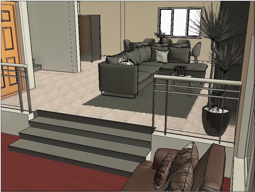 2-Storey Residential BIM Model — Section View, Autodesk Revit